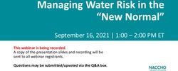 Managing Water Risk in the "New Normal" - September 16, 2021 | 1:00 - 2:00 PM ET This webinar is being recorded.