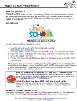 August 24, 2020 Weekly Update