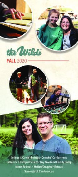 FALL 2020 - College & Career Retreat Couples' Conferences Father/Son Campout Labor Day Weekend Family Camp Men's Retreat Mother/Daughter ...