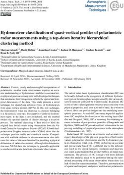 Hydrometeor classification of quasi-vertical profiles of polarimetric radar measurements using a top-down iterative hierarchical clustering method ...