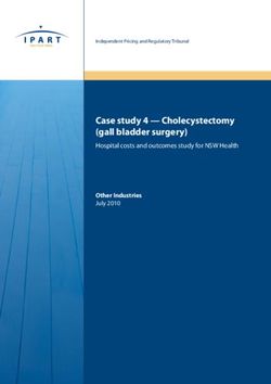 Case study 4 - Cholecystectomy (gall bladder surgery) - Hospital costs and outcomes study for NSW Health