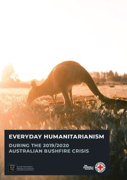 EVERYDAY HUMANITARIANISM - DURING THE 2019/2020 AUSTRALIAN BUSHFIRE CRISIS Social Innovation Research Institute - APO