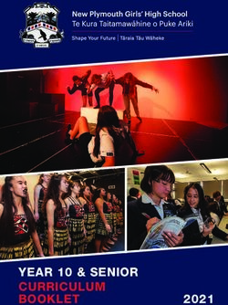 YEAR 10 & SENIOR CURRICULUM