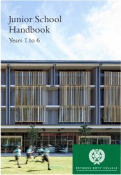 Junior School Handbook - Years 1 to 6 - Brisbane Boys College