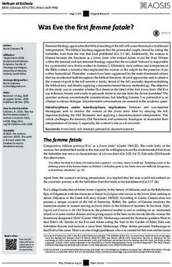 Was Eve the first femme fatale?