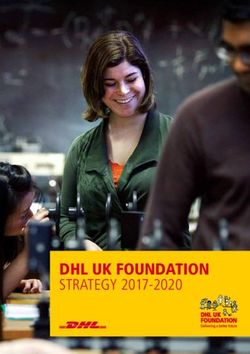 DHL UK FOUNDATION STRATEGY 2017-2020