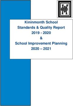 Kininmonth School Standards & Quality Report 2019 - 2020 & School Improvement Planning 2020 2021 2020 ...