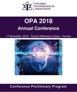 OPA 2018 Annual Conference - 17 November, 2018 Toronto Reference Library Toronto - Ontario Psychological Association