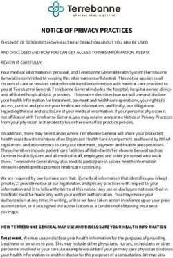 NOTICE OF PRIVACY PRACTICES - Terrebonne General Health System