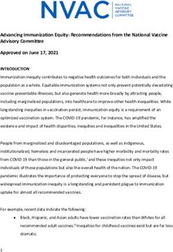 Advancing Immunization Equity: Recommendations From The National ...