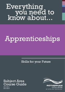 Everything you need to know about... Apprenticeships - Subject Area Course Guide Skills for your Future