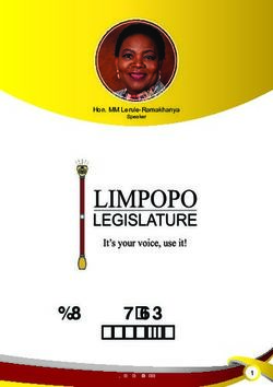 2019/20 BUDGET SPEECH - Hon. MM Lerule-Ramakhanya - Limpopo Legislature