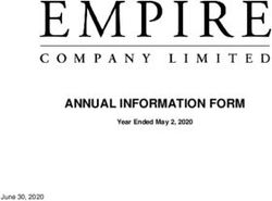 ANNUAL INFORMATION FORM - Year Ended May 2, 2020 June 30, 2020 - Empire Company Limited