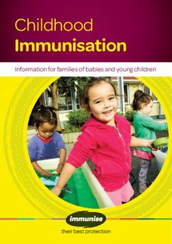 Immunisation Childhood - Information for families of babies and young children - HealthEd