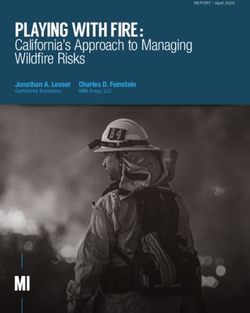 PLAYING WITH FIRE: California's Approach to Managing Wildfire Risks - Jonathan A. Lesser