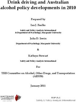Drink driving and Australian alcohol policy developments in 2010