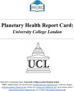 Planetary Health Report Card: University College London