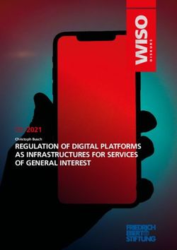 REGULATION OF DIGITAL PLATFORMS AS INFRASTRUCTURES FOR SERVICES OF GENERAL INTEREST 09/2021