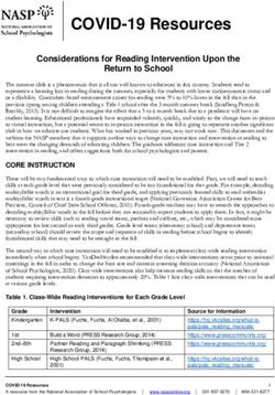 COVID-19 Resources Considerations for Reading Intervention Upon the Return to School