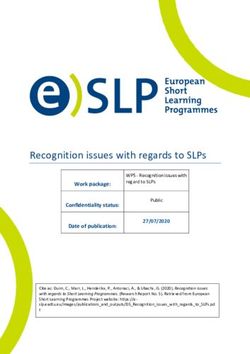 Recognition issues with regards to SLPs - Work package: EADTU
