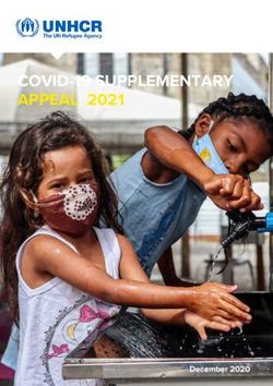 COVID-19 SUPPLEMENTARY APPEAL 2021 - UNHCR COVID-19 SUPPLEMENTARY APPEAL 2021 - UNHCR 2021 COVID-19 Supplementary appeal - ReliefWeb