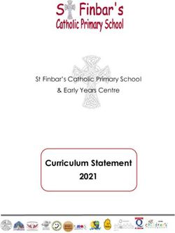 Curriculum Statement 2021 - St Finbar's Catholic Primary School & Early Years Centre - St Finbar's Catholic Primary School