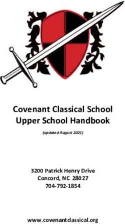 Covenant Classical School Upper School Handbook - 3200 Patrick Henry Drive Concord, NC 28027 704-792-1854 www.covenantclassical.org