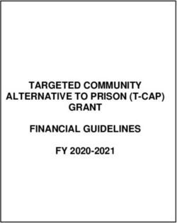 TARGETED COMMUNITY ALTERNATIVE TO PRISON (T-CAP) GRANT FINANCIAL GUIDELINES FY 2020-2021