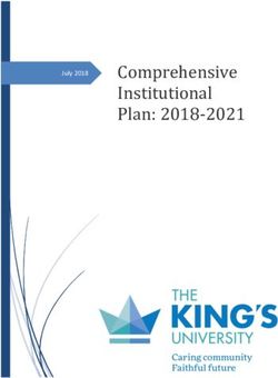 Comprehensive Institutional Plan: 2018-2021 - July 2018 - The King's ...