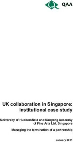 UK collaboration in Singapore: institutional case study - University of Huddersfield and Nanyang Academy of Fine Arts Ltd, Singapore Managing the ...