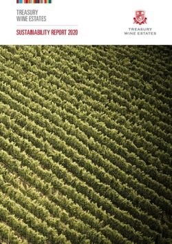 TREASURY WINE ESTATES SUSTAINABILITY REPORT 2020