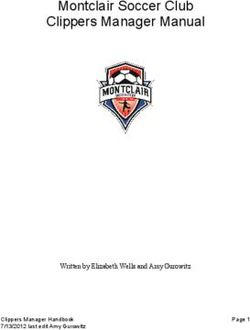 Montclair Soccer Club Clippers Manager Manual