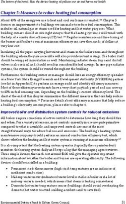 Chapter 5: Measures to reduce heating fuel consumption