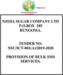NZOIA SUGAR COMPANY LTD P.O.BOX 285 BUNGOMA. TENDER NO. NSC/ICT-001(A)/2019-2020 PROVISION OF BULK SMS SERVICES - Nzoia Sugar ...