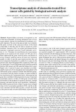 Transcriptome Analysis Of Sinensetin-treated Liver Cancer Cells Guided ...