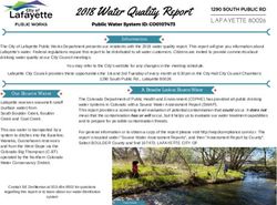 2018 Water Quality Report - City of Lafayette