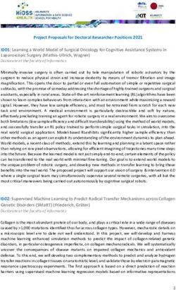 Project Proposals for Doctoral Researcher Positions 2021