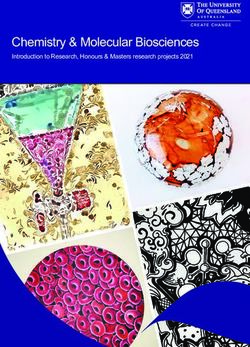 Chemistry & Molecular Biosciences - Introduction to Research, Honours & Masters research projects 2021 - School of Chemistry and ...