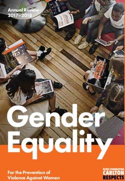 Gender Equality - Annual Review 2017-2018 - For the Prevention of Violence Against Women - Blues Foundation