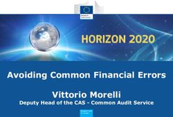 HORIZON 2020 Avoiding Common Financial Errors Vittorio Morelli - Deputy Head of the CAS - Common Audit Service - Europa EU