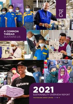 2021 A COMMON THREAD SUSTAINS US - TFG Limited