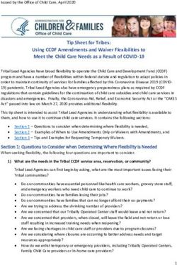 Tip Sheet For Tribes: Using CCDF Amendments And Waiver Flexibilities To ...