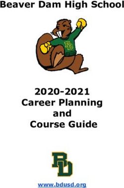 Beaver Dam High School - 2020-2021 Career Planning and Course Guide www.bdusd.org
