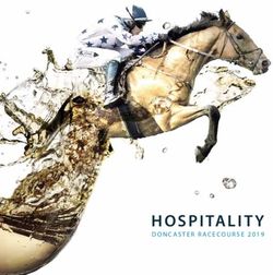 HOSPITALIT Y DONCASTER RACECOURSE 2019