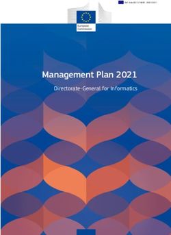 Management Plan 2021 - DRAFT - Directorate-General For Informatics - EUROPA