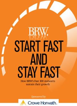 START FAST STAY FAST AND - How BRW's Fast 100 stalwarts sustain their growth Sponsored by