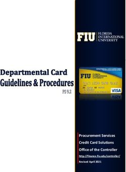 Procurement Services Credit Card Solutions Office of the Controller - April 2021