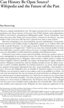 Can History Be Open Source? Wikipedia and the Future of the Past