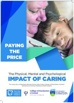 IMPACT OF CARING - PAYING THE PRICE The Physical, Mental and Psychological - Family Carers Ireland