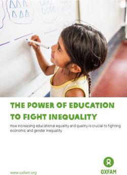 THE POWER OF EDUCATION TO FIGHT INEQUALITY - How increasing educational equality and quality is crucial to fighting economic and gender inequality